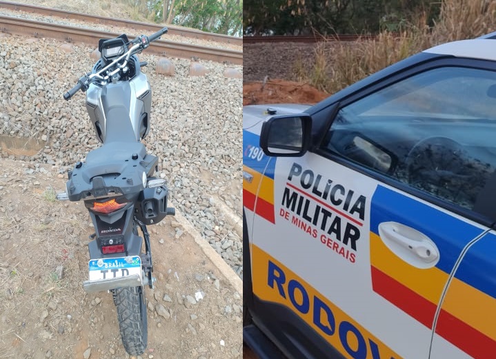 MOTOCICLISTA É PRESO APÓS TENTAR LUDIBRIAR FISCALIZAÇÃO COM PLACA DOBRADA NA BR 259