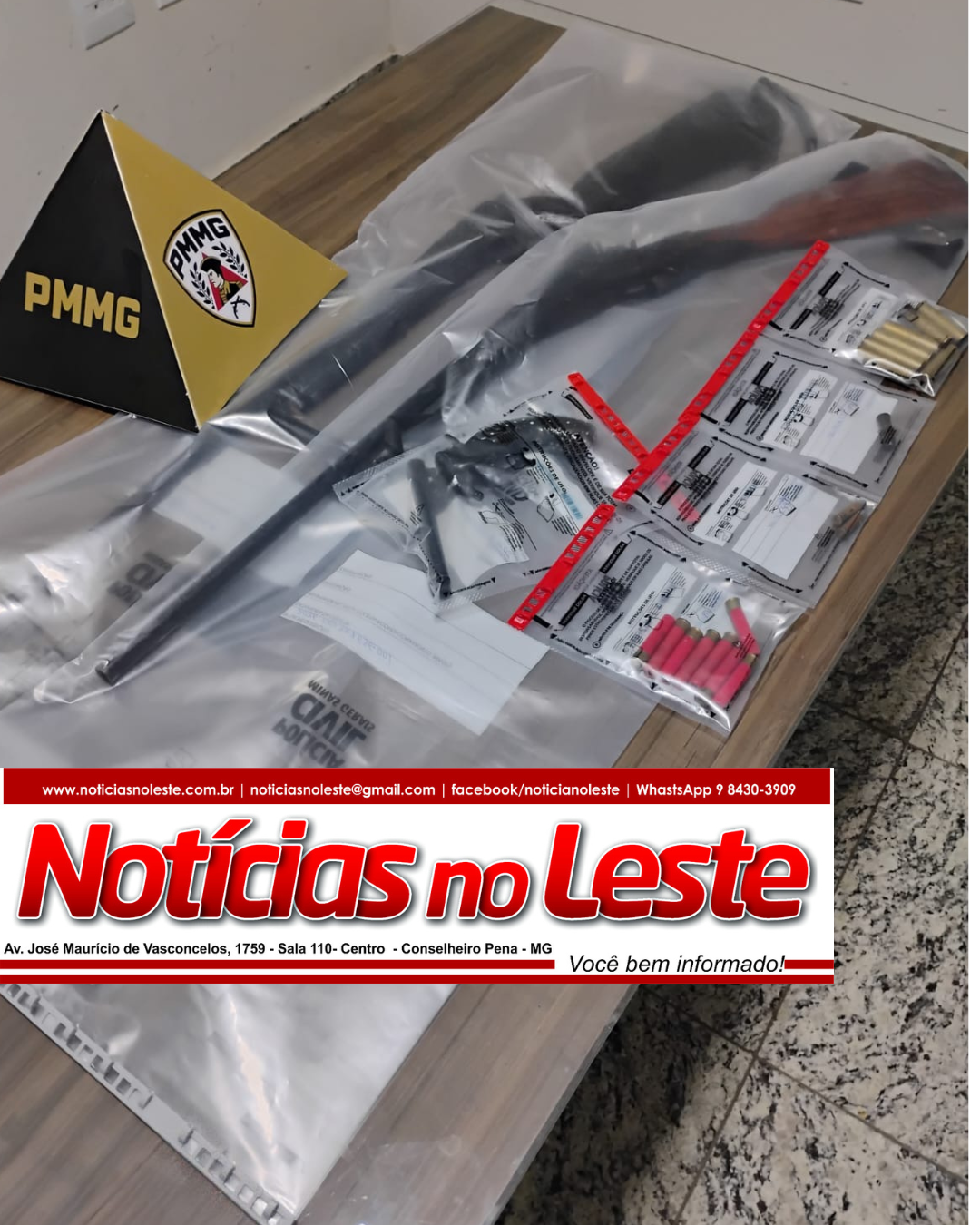 HOMEM É DENUNCIADO POR AMEAÇAR ENTEADO COM ARMA DE FOGO EM CONSELHEIRO PENA