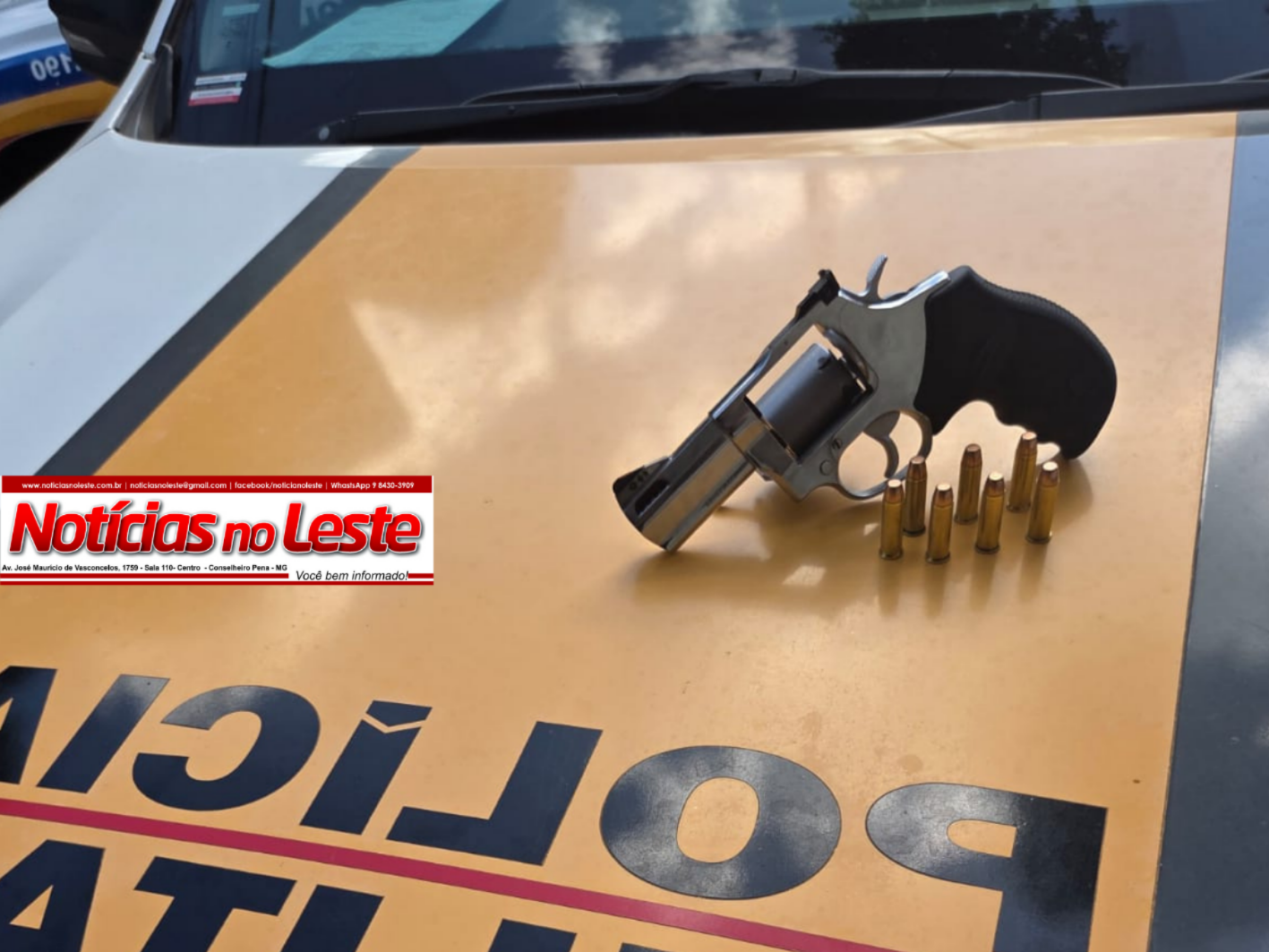 HOMEM É PRESO COM REVÓLVER CAL.357 MUNICIADO NA CINTURA