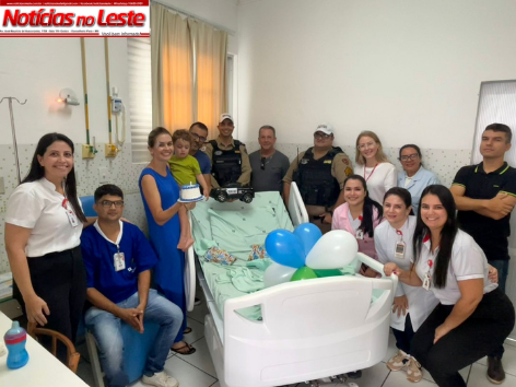 MILITARES CELEBRAM O ANIVERSÁRIO DE 2 ANOS DE CRIANÇA VÍTIMA DE SINISTRO DE TRÂNSITO EM RESPLENDOR.