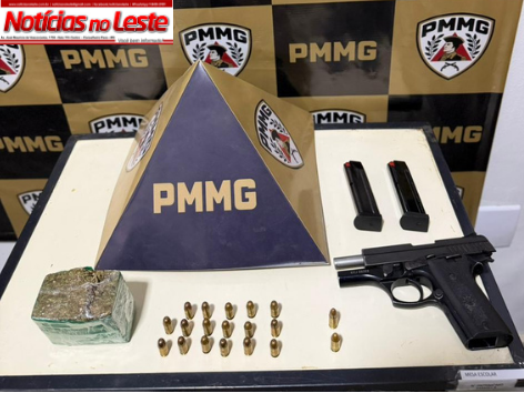 ARMA, MUNIÇÕES E DROGAS SÃO APREENDIDAS APÓS SUSPEITO FUGIR PARA ÁREA DE MATA.