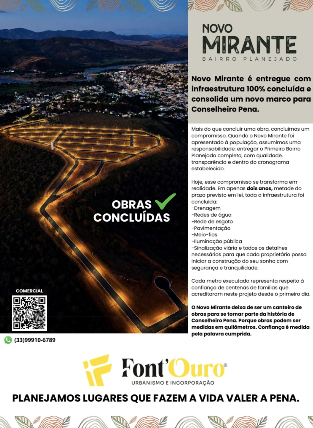 NOVO MIRANTE É ENTREGUE COM INFRAESTRUTURA 100% CONCLUÍDA.