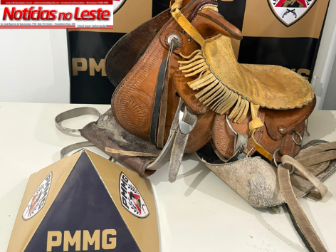 SELA DE CAVALO É RECUPERADA DURANTE INVESTIGAÇÃO DE RECEPTAÇÃO.