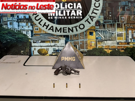ARMA E MUNIÇÕES SÃO APREENDIDAS DURANTE AÇÃO POLICIAL.