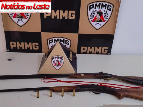 HOMEM É PRESO APÓS POLÍCIA ENCONTRAR DUAS ARMAS DE FOGO.
